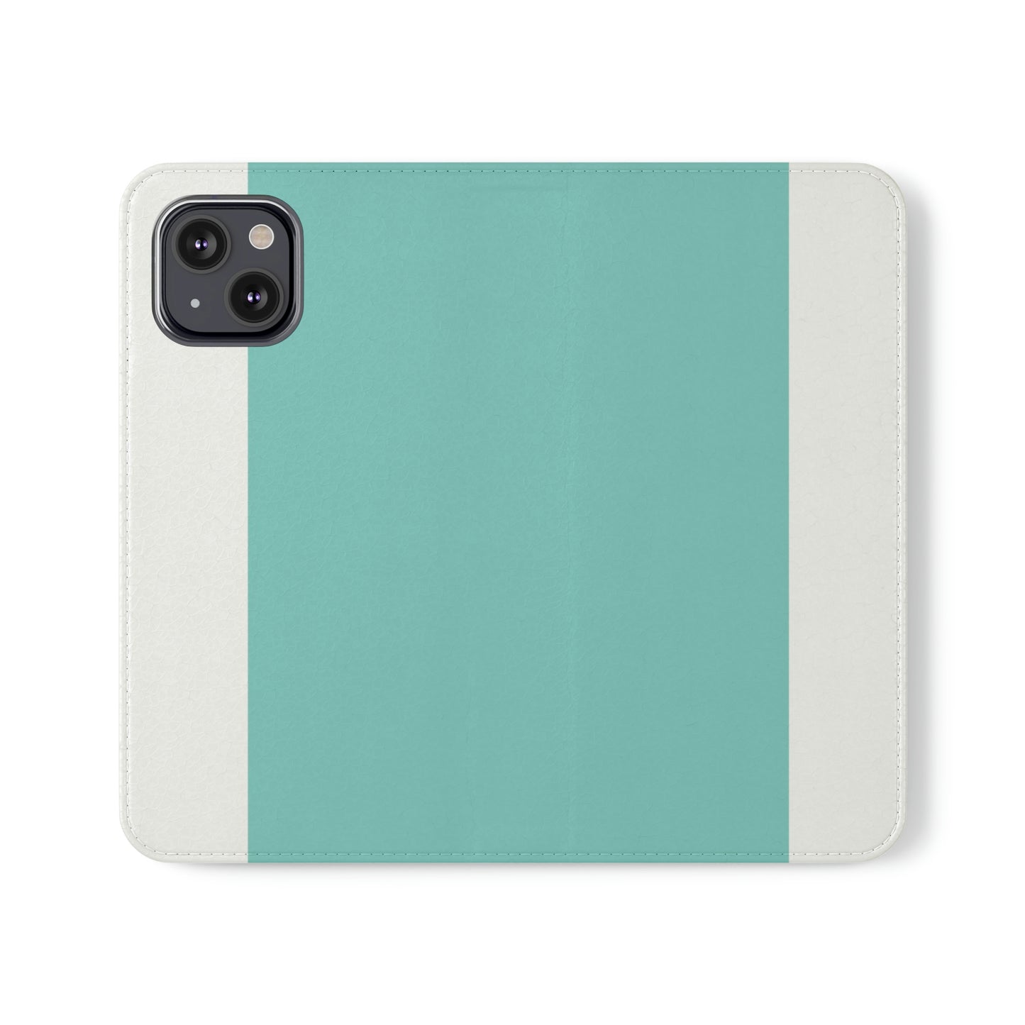 East West Color Block Phone Case, Blue Green Folio Phone Case, Breakfast at Tiffany Inspired Smart Phone Folding Case