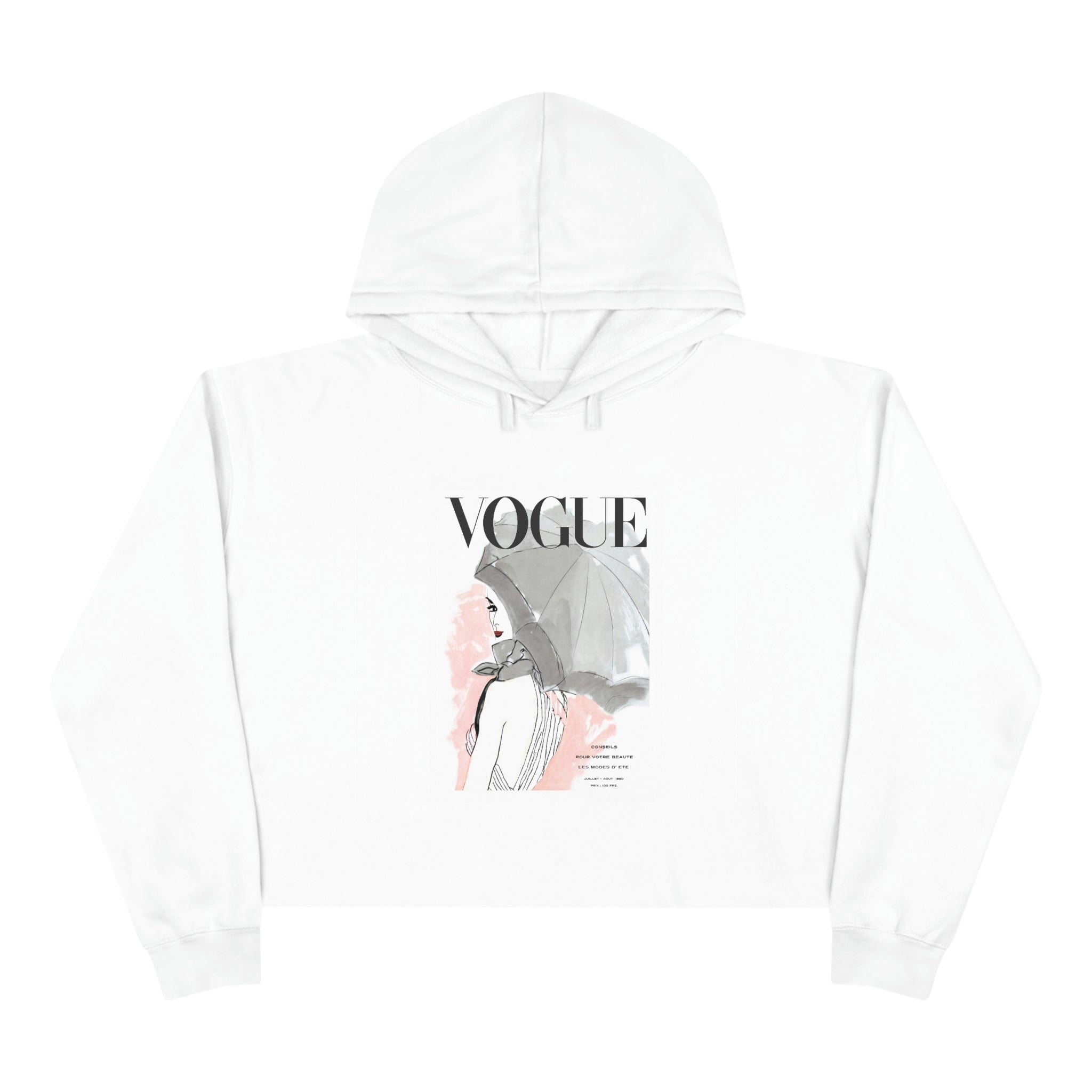 VOGUE Magazine Cover Crop Hoodie Cropped Pullover Crop