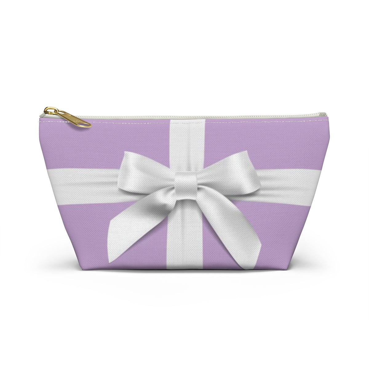 Little Lavender Box Cosmetic Pouch w T-bottom, Accessory Pouch