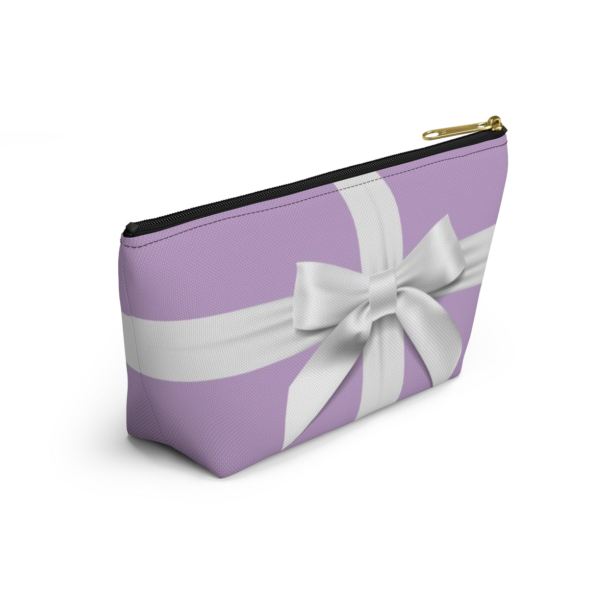 Little Lavender Box Cosmetic Pouch w T-bottom, Accessory Pouch