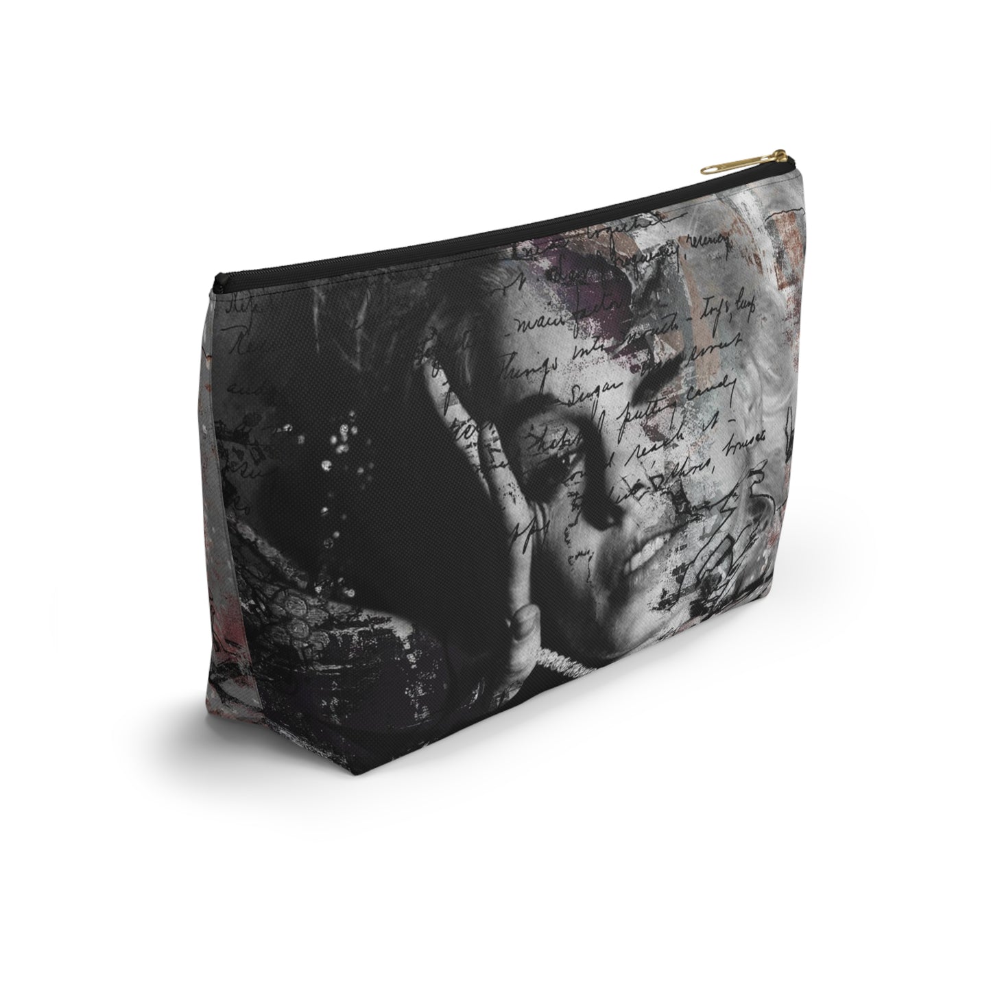 Lindsay Lohan Cosmetic Pouch w T-bottom, Accessory Pouch - Lindsay Lohan as Marilyn Monroe Abstract Makeup Bag