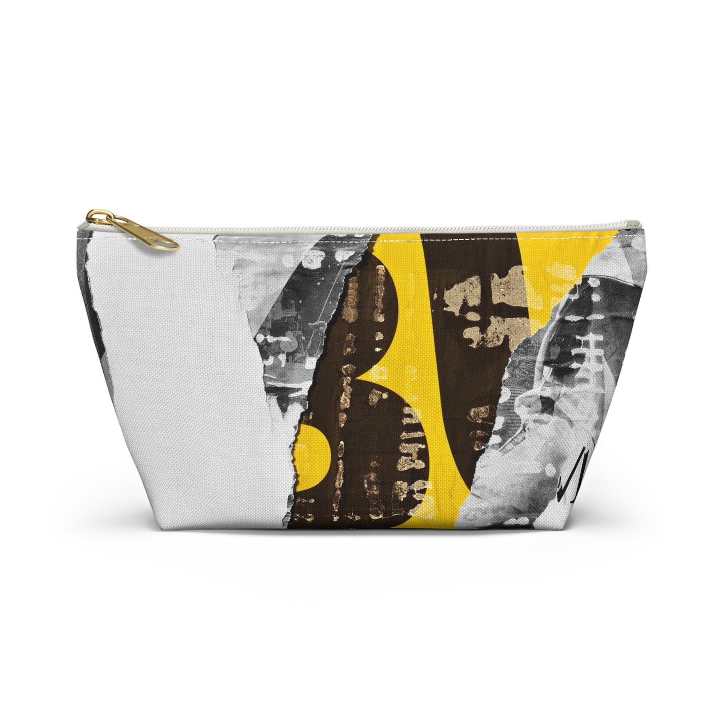 Urban Street Art Cosmetic Pouch w T-bottom, Accessory Pouch - Torn Poster Street Art Makeup Bag - BUS Bag 8