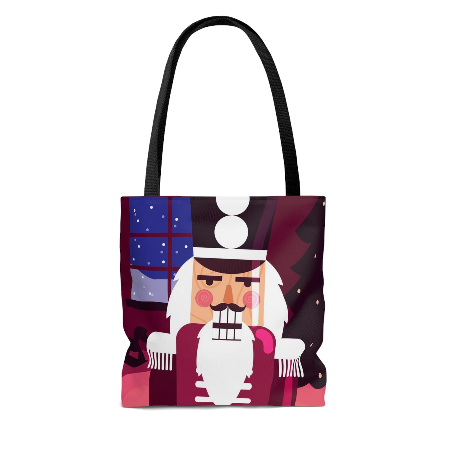 Nutcracker Ballet Canvas Tote Bag, Basic Square Tote - Retro Nutcracker Tote