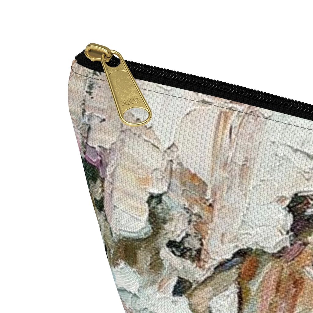 Ballerina Cosmetic Pouch w T-bottom, Accessory Pouch, Ballet Oil Painting