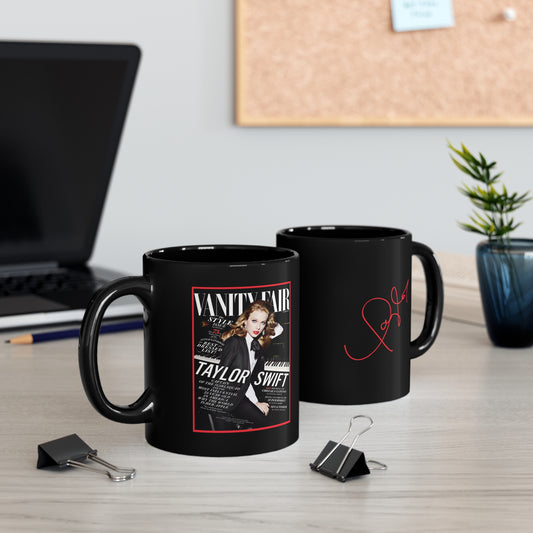 Taylor Swift VANITY FAIR Magazine Cover Mug - 11oz Black Mug - Taylor Swift Autograph Mug