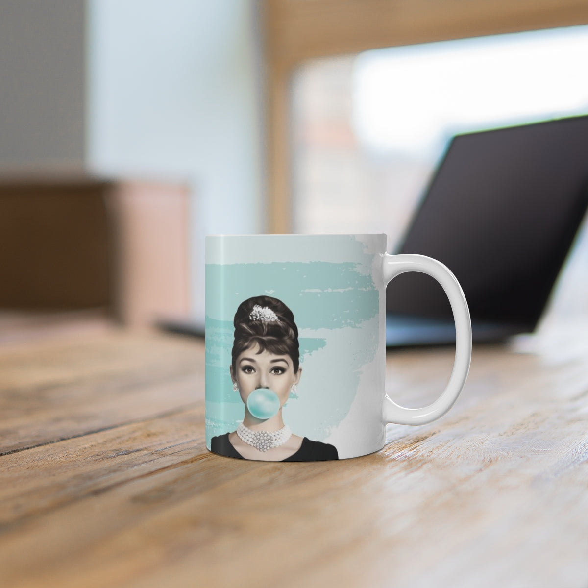 Audrey Hepburn Bubblegum Mug 11oz