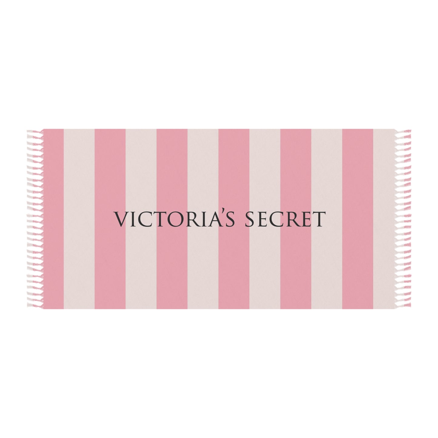 Pink Strip Secret Wrap, Beach Cloth with Fringe - Personalized Pink Stripe Cover up