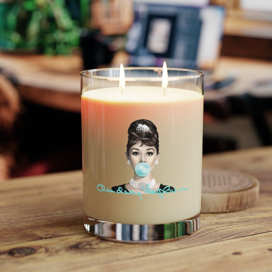 Audrey Hepburn Scented Candle - Full Glass, 11oz - Blue Autograph