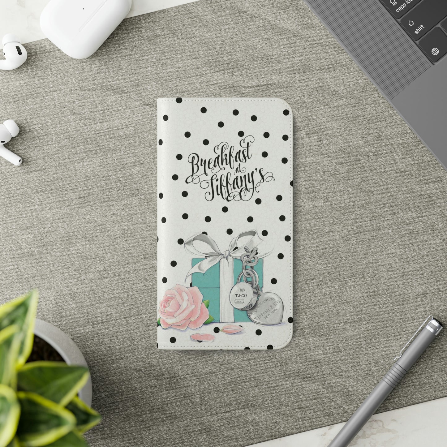 Personalized Breakfast at Tiffany Phone Case, Folio Phone Case, Breakfast at Tiffany Smart Phone Folding Case