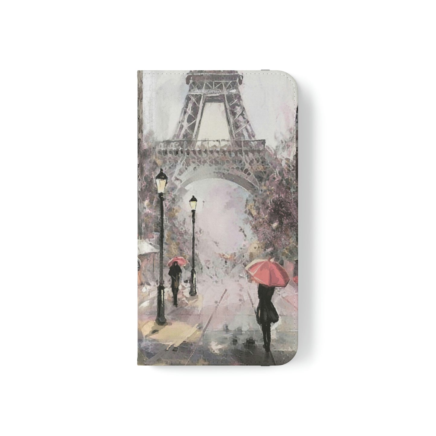 Personalized Eiffel Tower Paris Painting Phone Case, Folio Phone Case, Paris France Smart Phone Folding Case