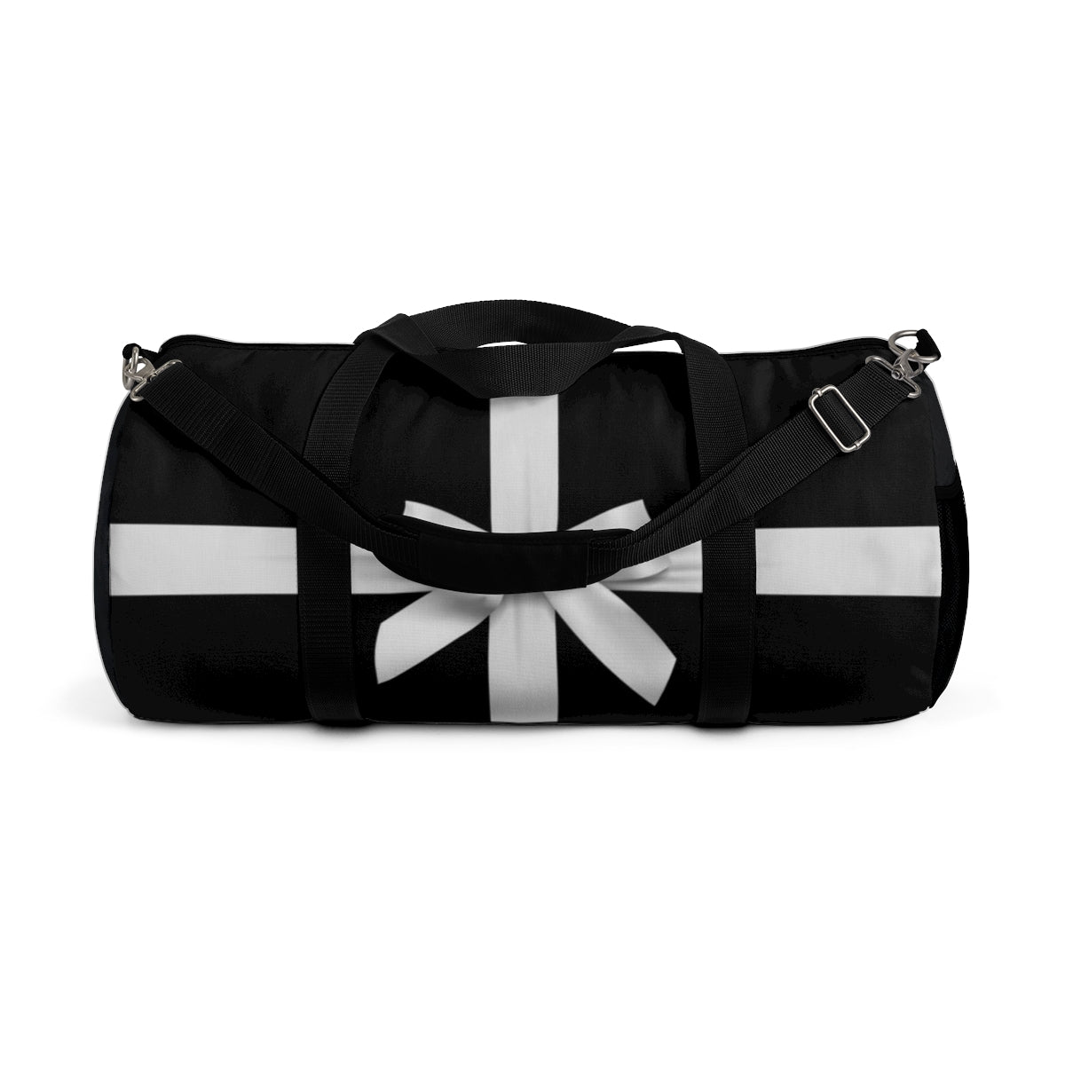 Personalized Little Black Box Duffel Bag - White Bow