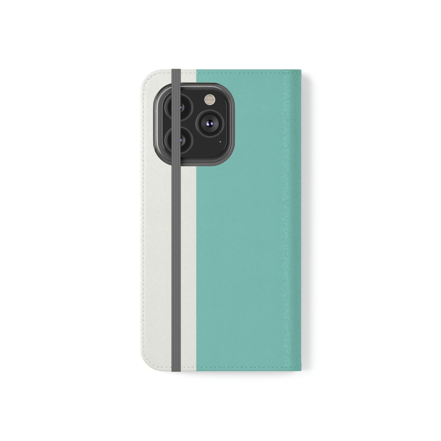 East West Color Block Phone Case, Blue Green Folio Phone Case, Breakfast at Tiffany Inspired Smart Phone Folding Case