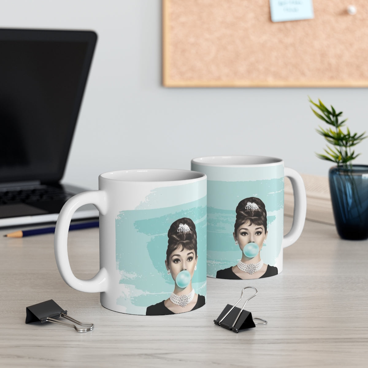 Audrey Hepburn Bubblegum Mug 11oz