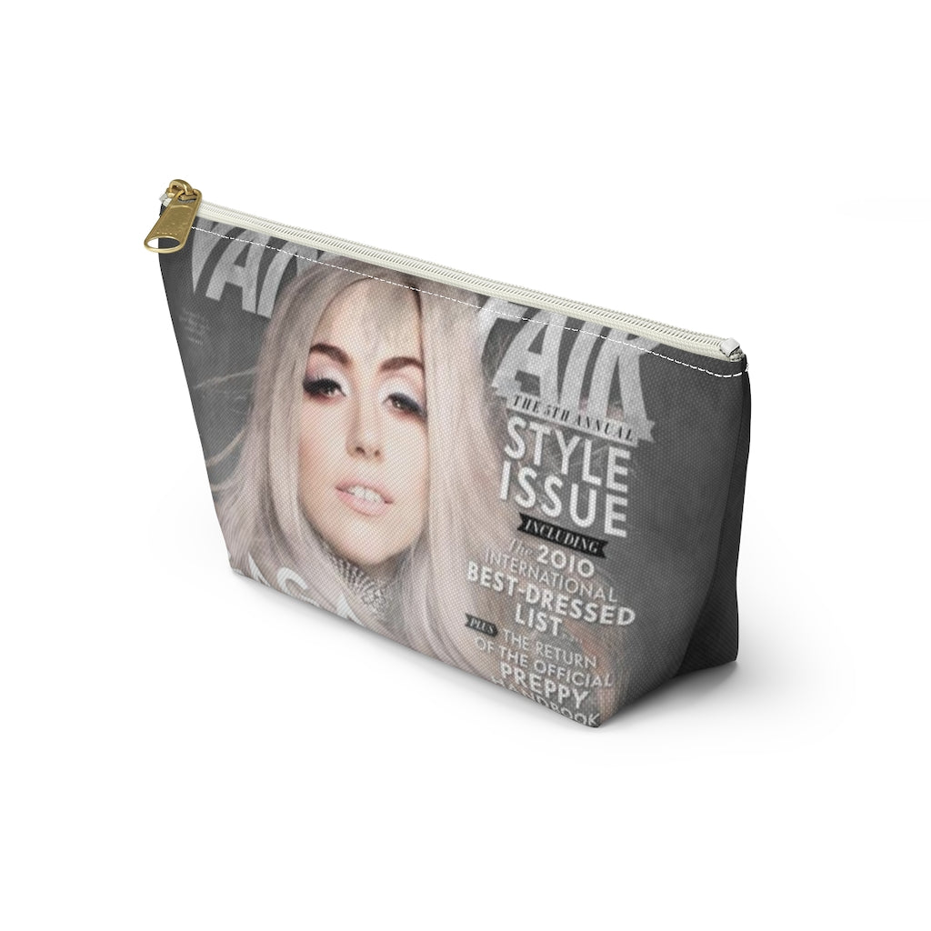 Lady Gaga Cosmetic Pouch w T-bottom, Accessory Pouch, Vanity Fair