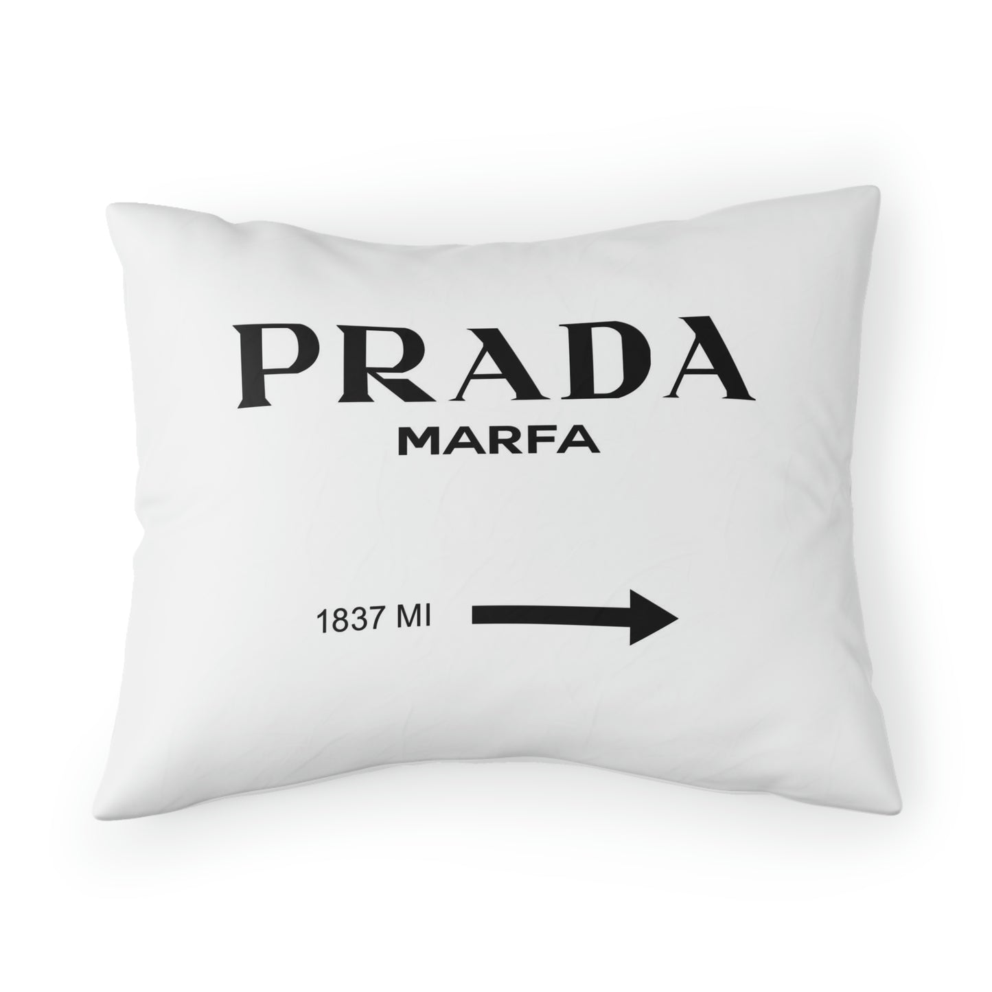 Gossip Girl 1837 MILES to MARFA White Pillow Sham - Custom Designed Pillow Sham - Personalized Pillow Sham - Bed Pillow Covers