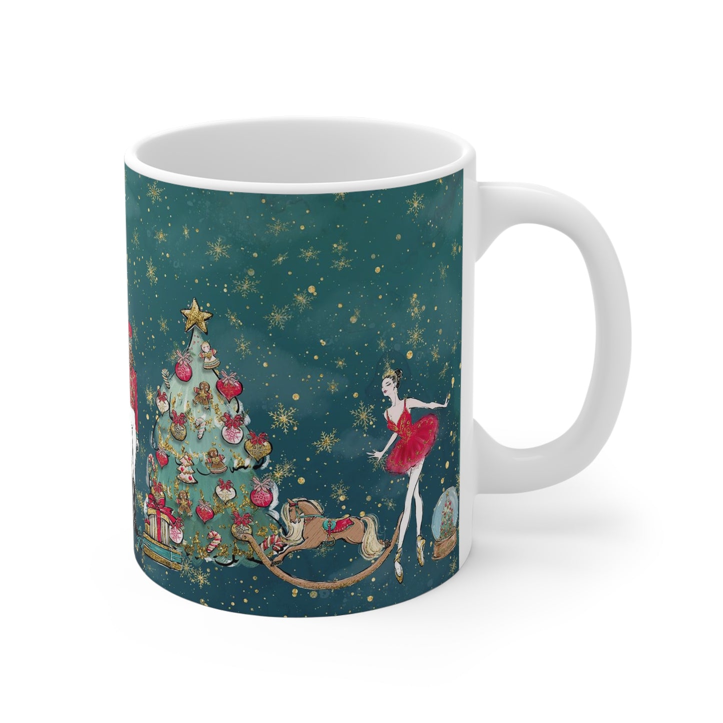 Personalized Nutcracker Mug 11oz - Emerald Green Nutcracker Ballet Mug