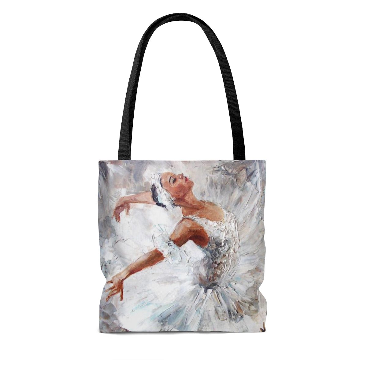 Ballerina Square Tote Bag, Basic Tote - White Swan Ballet Bag