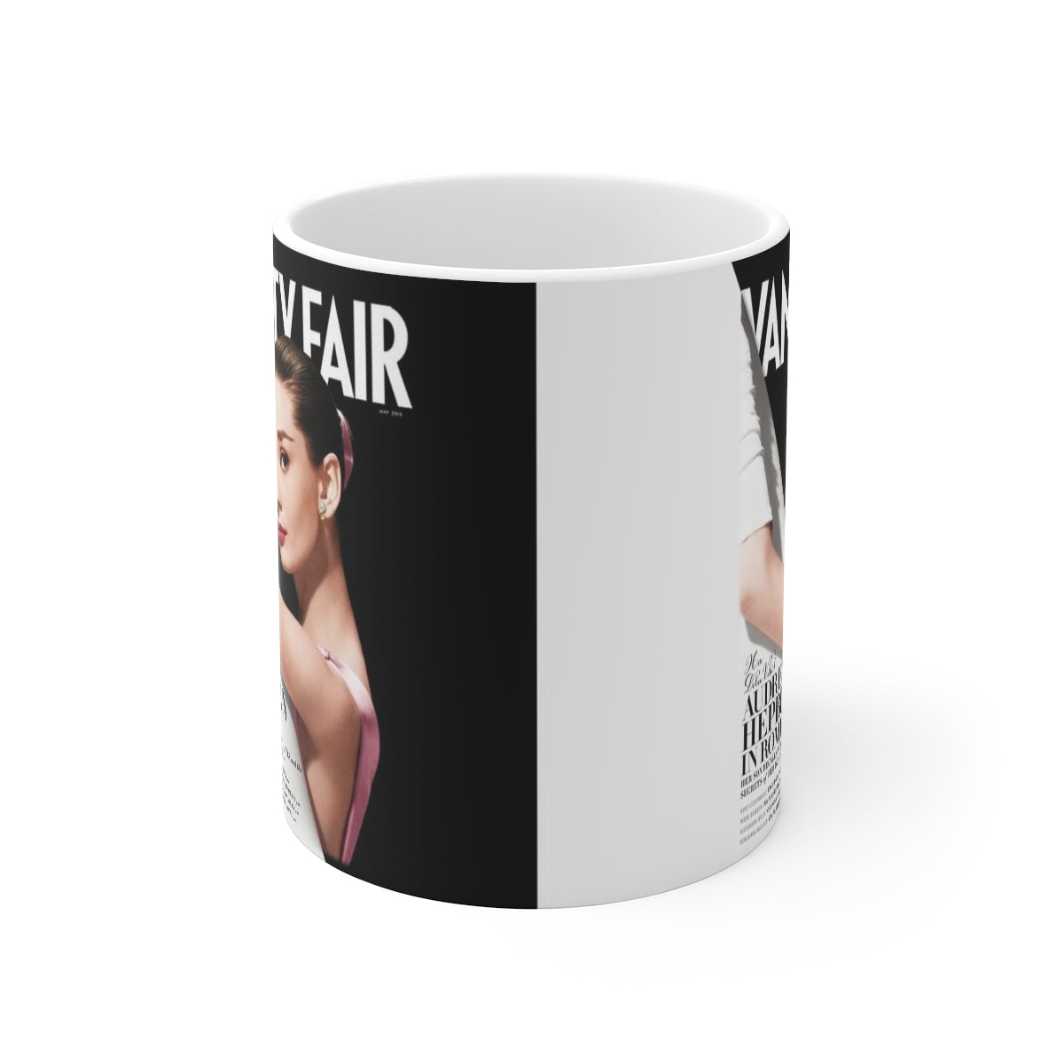 Audrey Hepburn Mug Mug 11oz - Audrey Hepburn Vanity Fair Color Block Mug