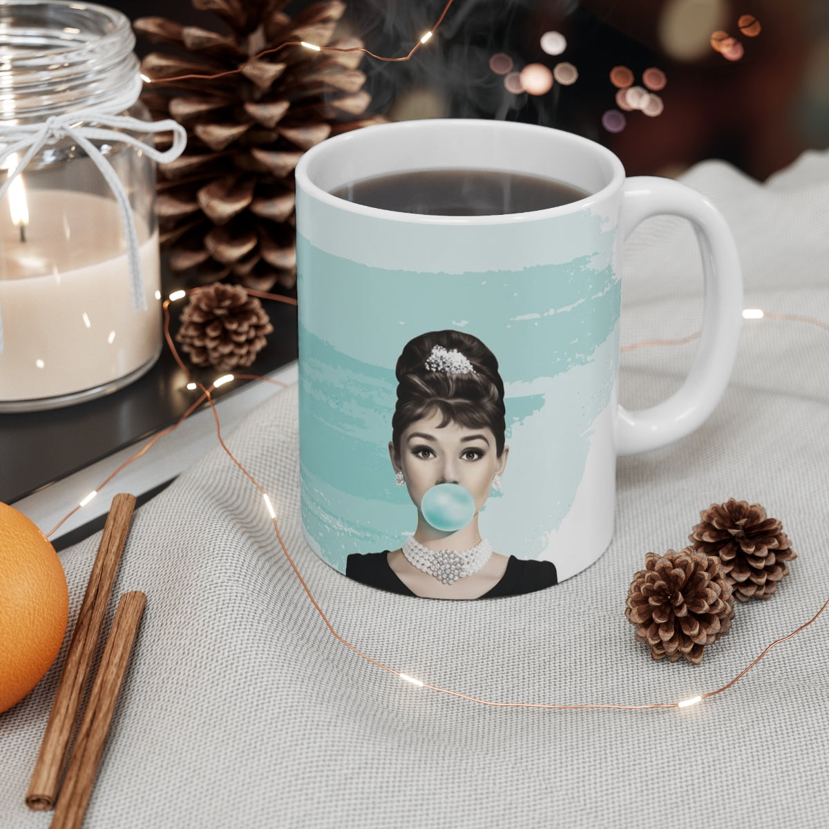 Audrey Hepburn Bubblegum Mug 11oz