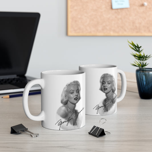 Marilyn Monroe Mug Mug 11oz - Autograph White