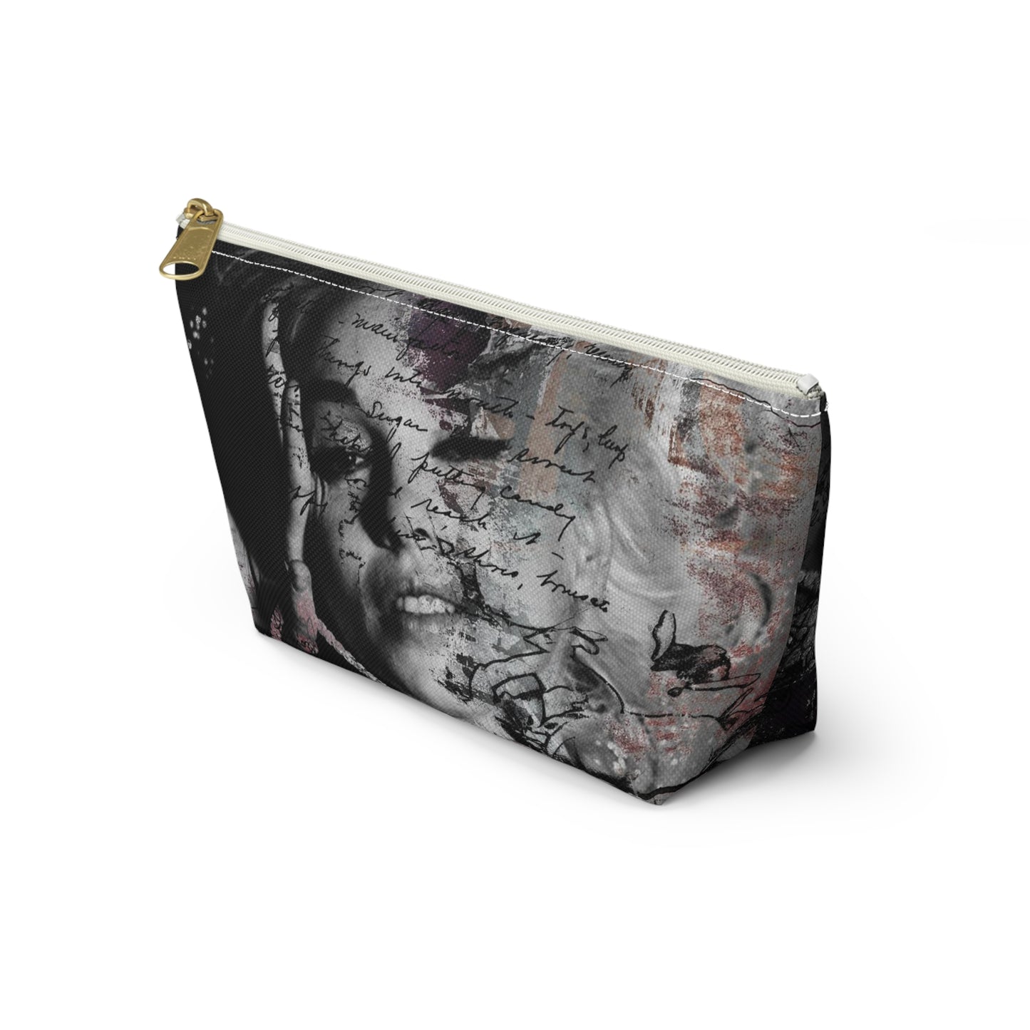 Lindsay Lohan Cosmetic Pouch w T-bottom, Accessory Pouch - Lindsay Lohan as Marilyn Monroe Abstract Makeup Bag