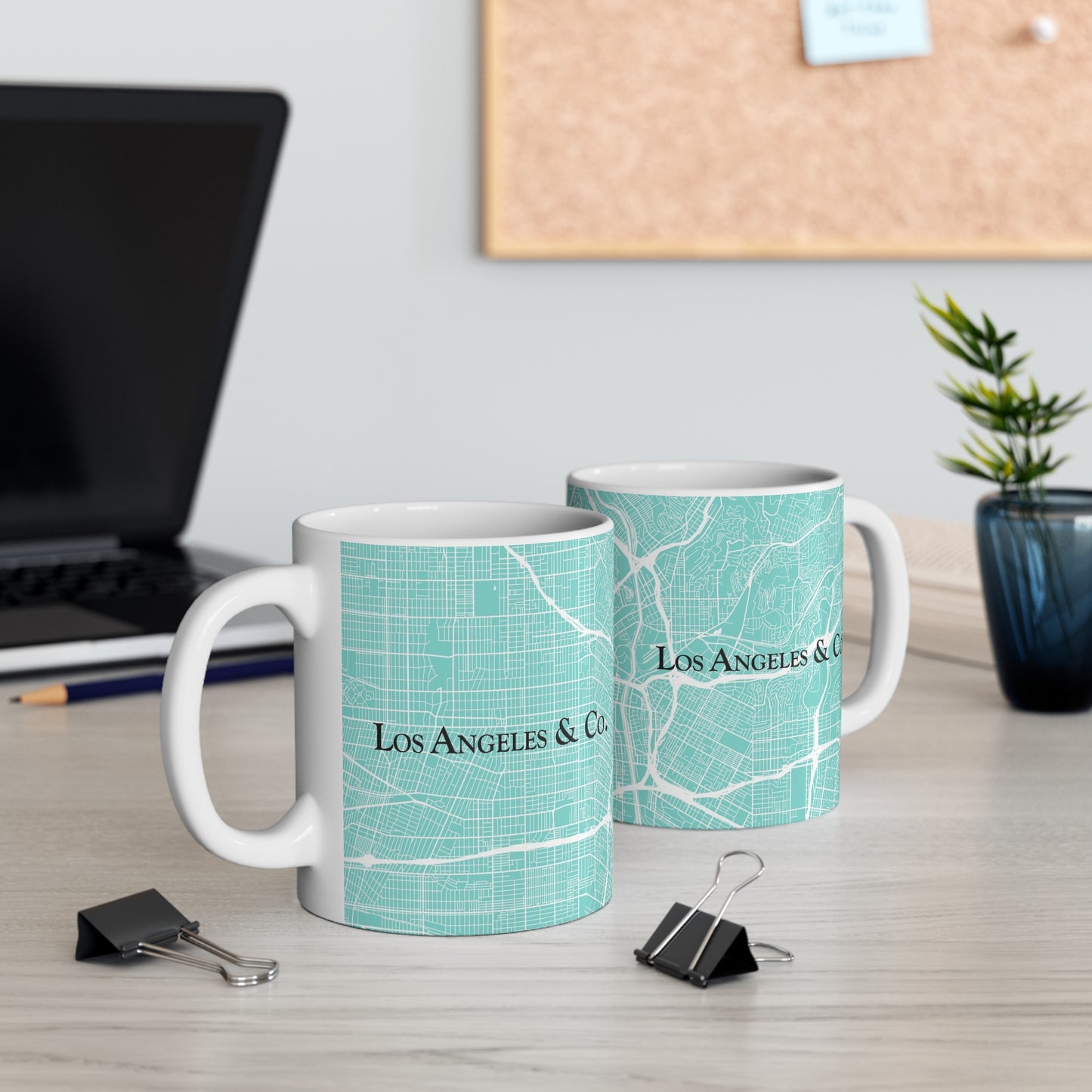 Personalized Los Angeles and Co Mug 11oz - Los Angeles California City Map Mug