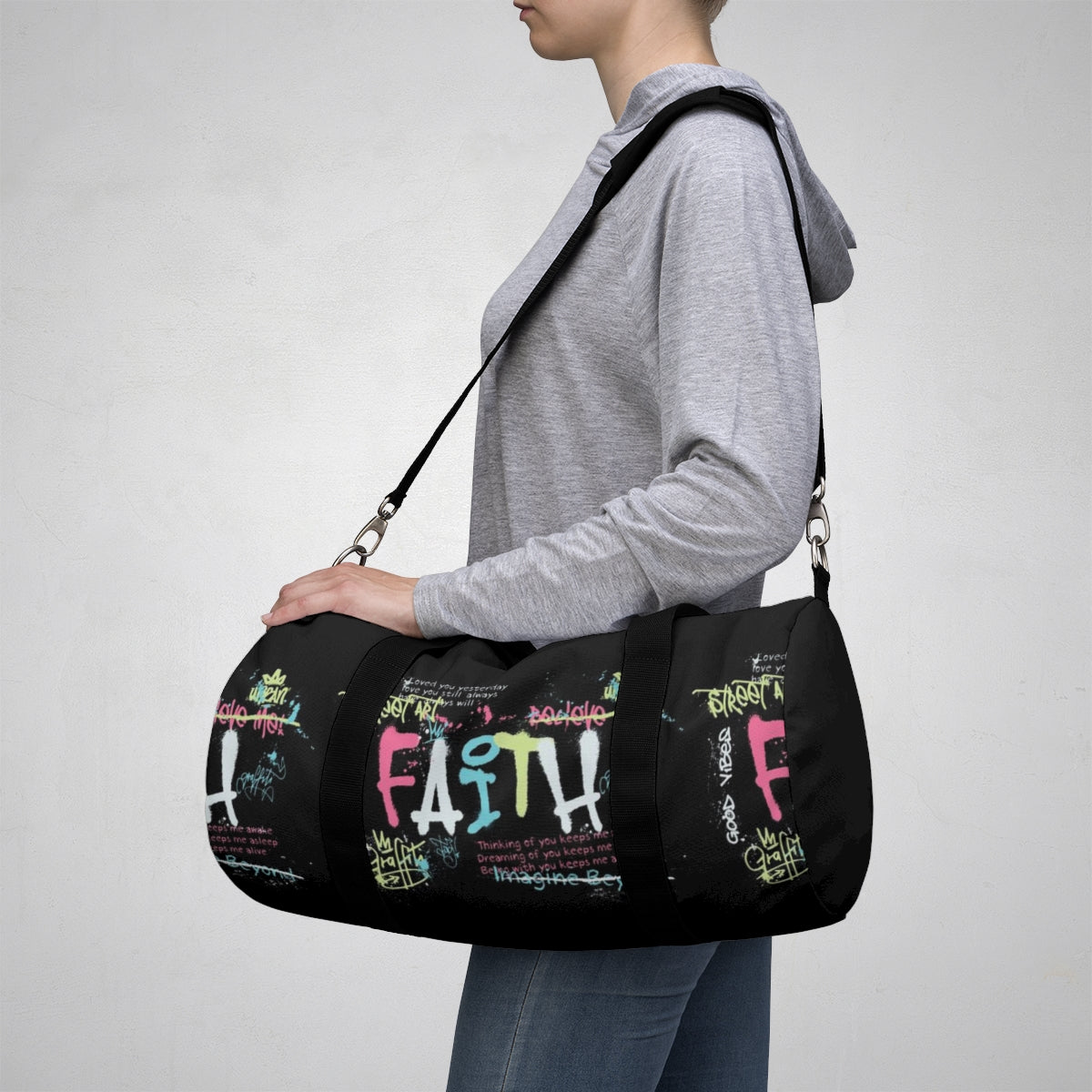 Faith Duffel Bag - Graffiti Paint Faith Inspiration