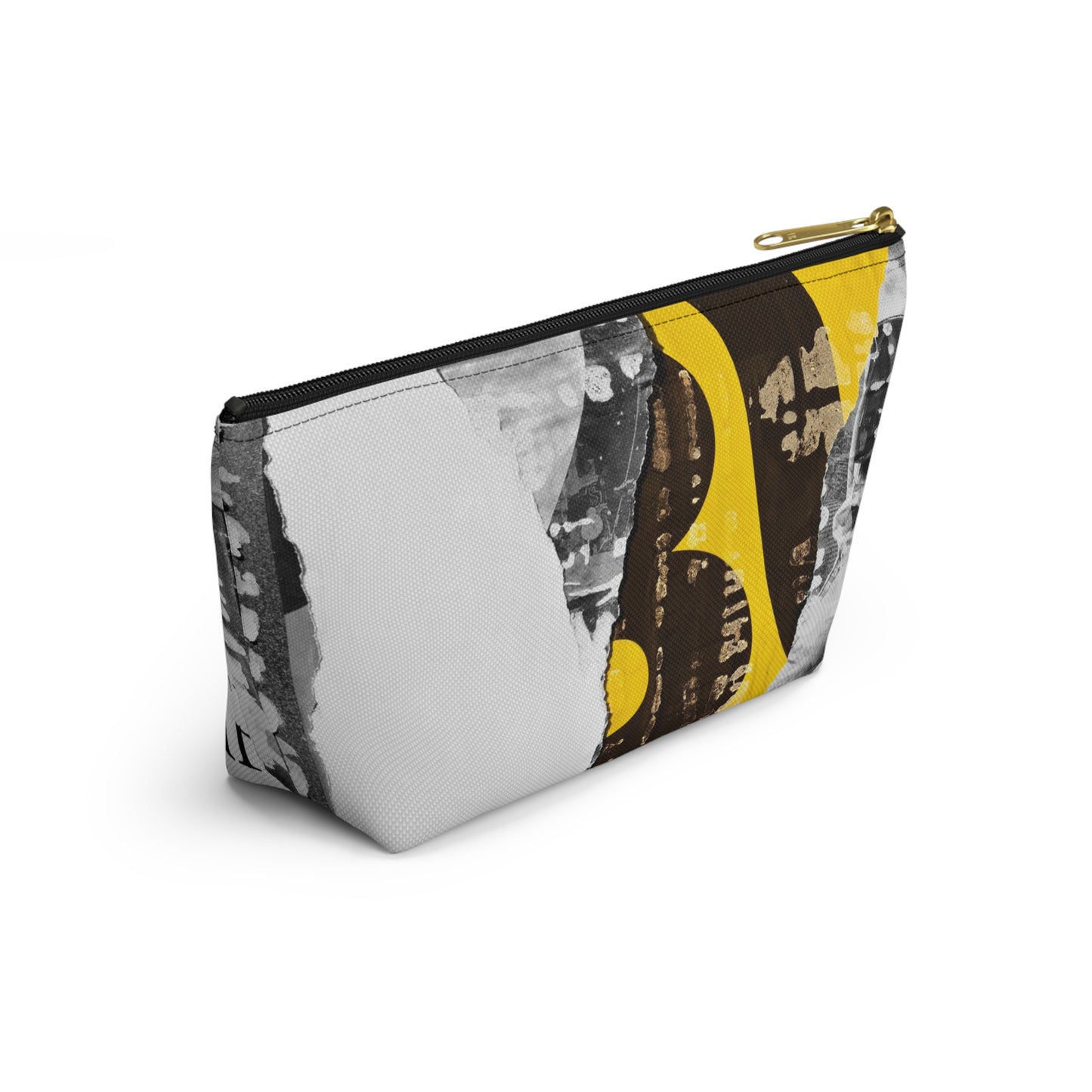 Urban Street Art Cosmetic Pouch w T-bottom, Accessory Pouch - Torn Poster Street Art Makeup Bag - BUS Bag 8