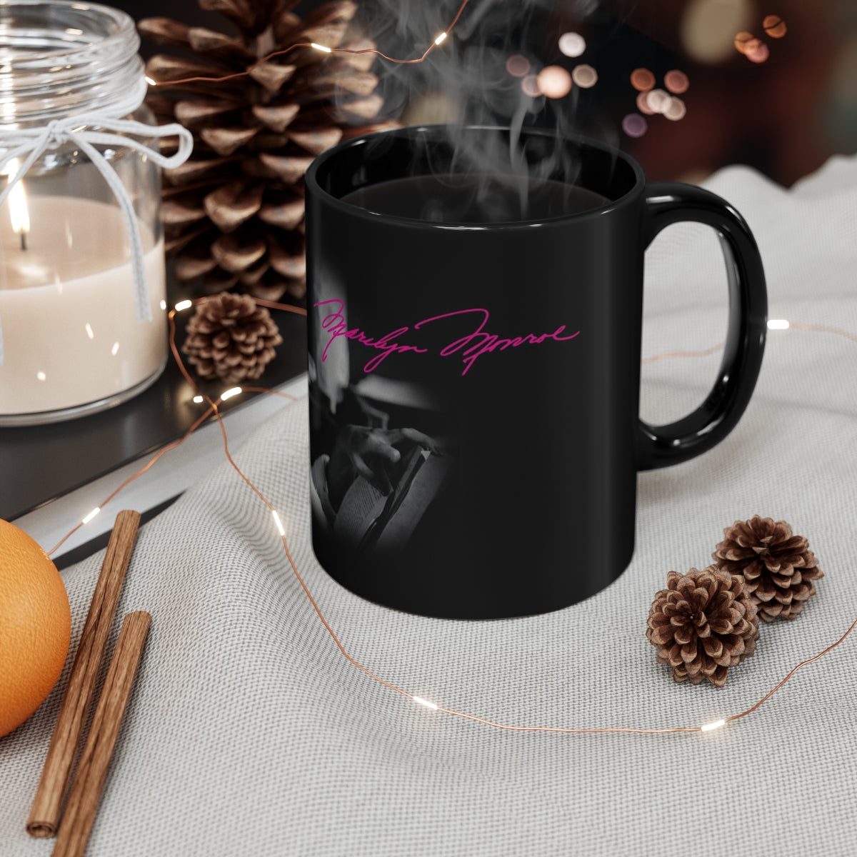 Marilyn Monroe 11oz Mug - Hot Pink Autograph