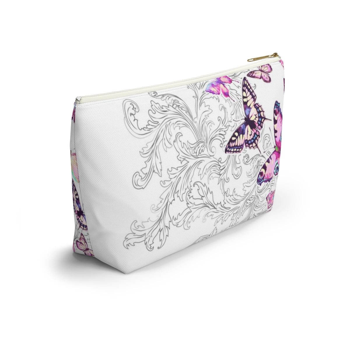 Butterfly Pouch w T-bottom, Accessory Pouch - Scroll