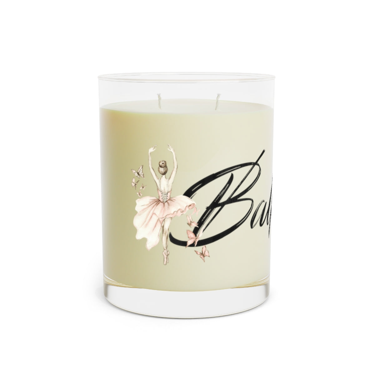 Personalized Ballet Scented Candle - Full Glass, 11oz - Pirouette