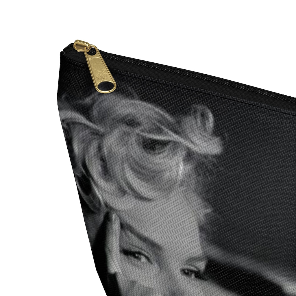 Marilyn Monroe Cosmetic Pouch w T-bottom, Accessory Pouch, Hot Pink Signature