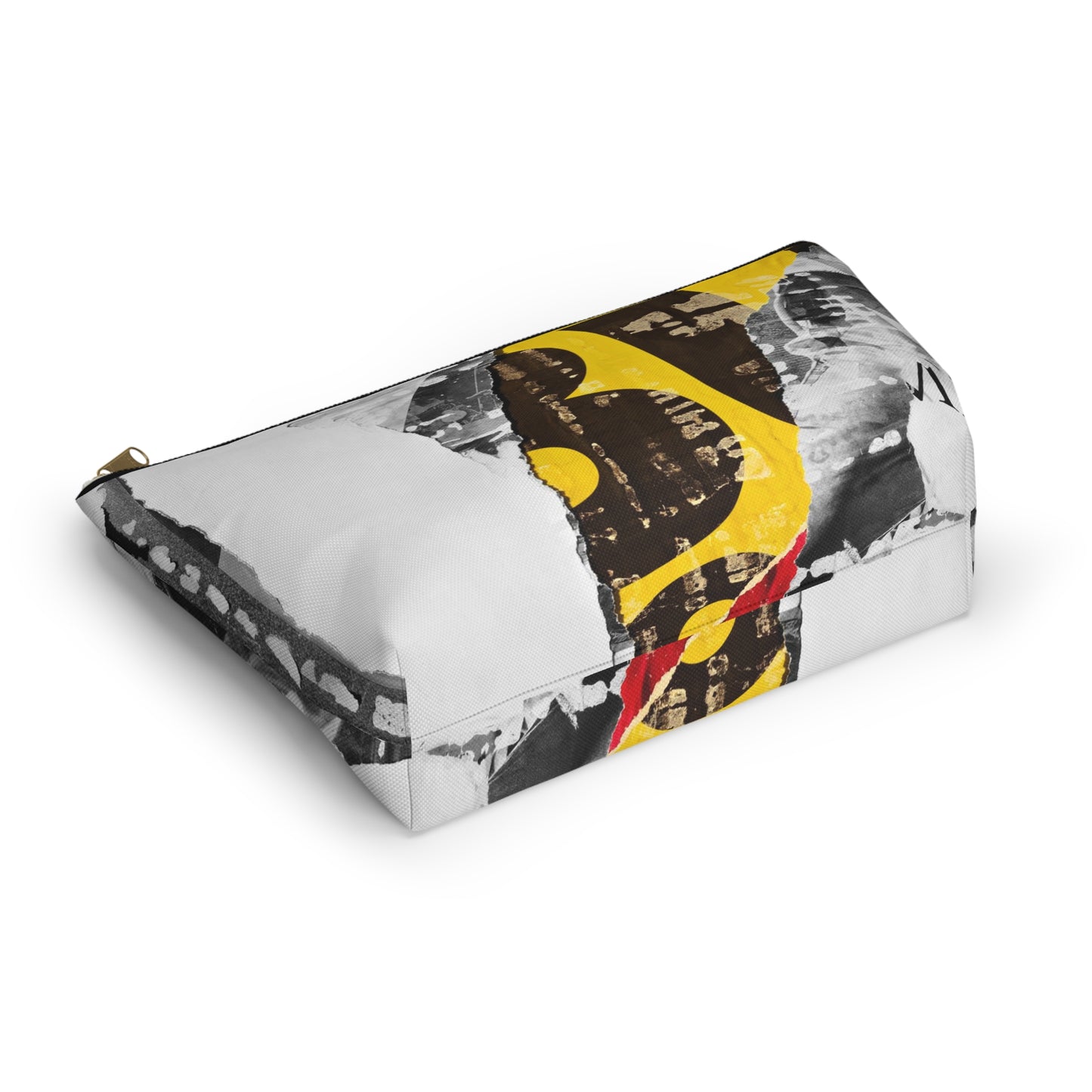 Urban Street Art Cosmetic Pouch w T-bottom, Accessory Pouch - Torn Poster Street Art Makeup Bag - BUS Bag 8