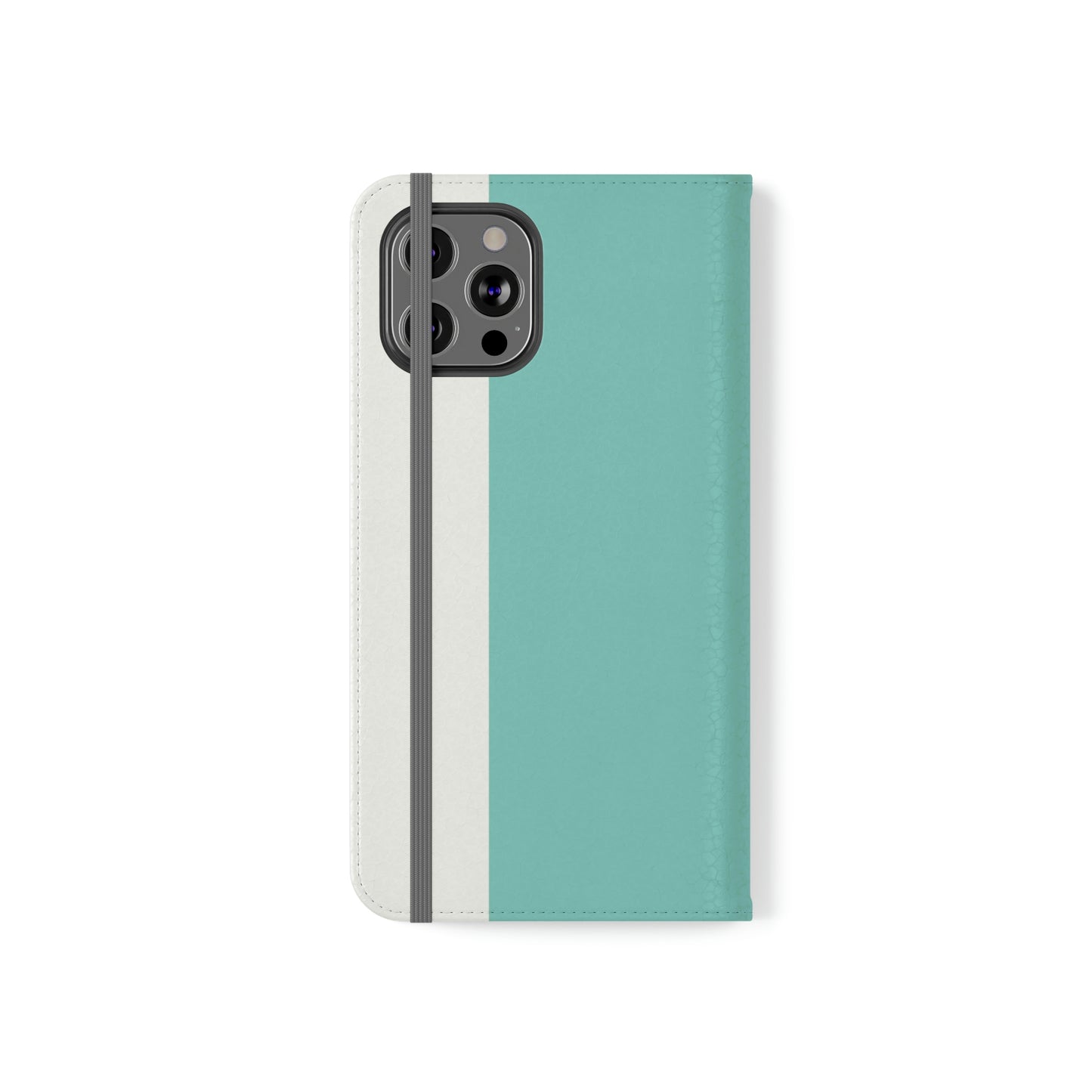 East West Color Block Phone Case, Blue Green Folio Phone Case, Breakfast at Tiffany Inspired Smart Phone Folding Case