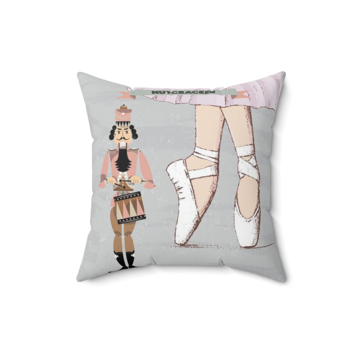 Grey Nutcracker Ballet Pillow