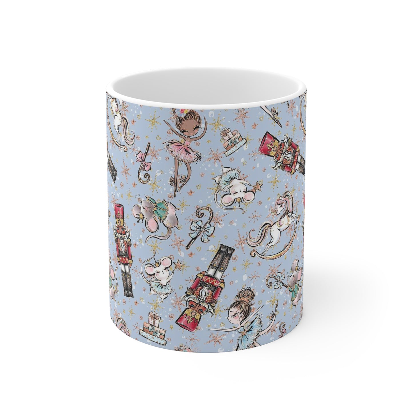 Personalized Nutcracker Mug 11oz - Powder Blue Nutcracker Ballet Mug