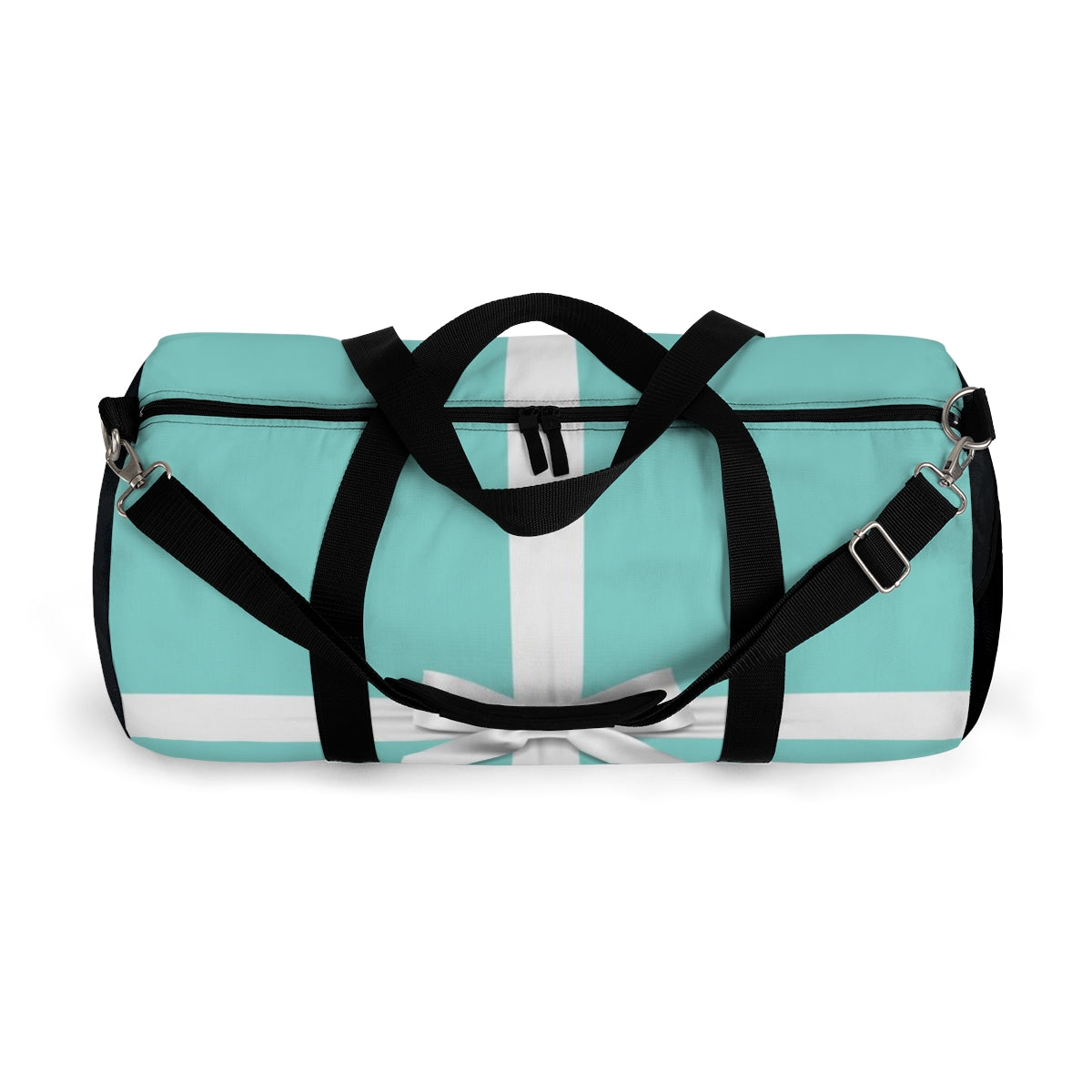 Personalized Little Blue Box Duffel Bag - White Bow