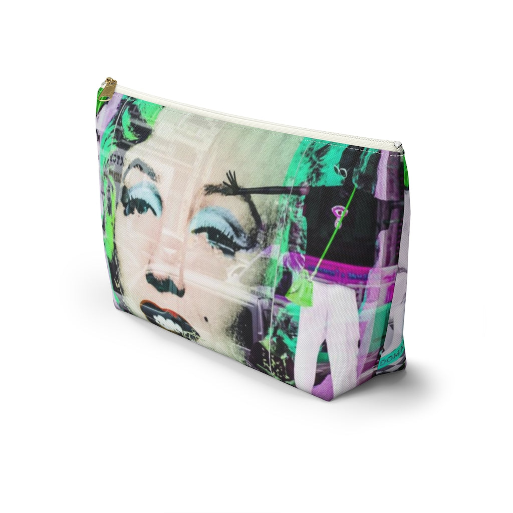 Marilyn Monroe Cosmetic Pouch w T-bottom, Accessory Pouch, Graffiti Reflection