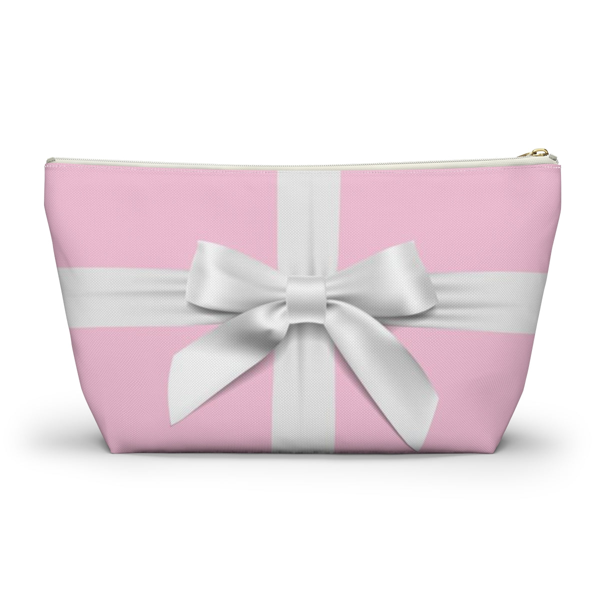 Little Pink Box Cosmetic Pouch w T-bottom, Accessory Pouch