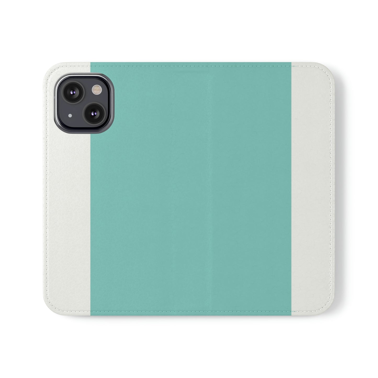 East West Color Block Phone Case, Blue Green Folio Phone Case, Breakfast at Tiffany Inspired Smart Phone Folding Case