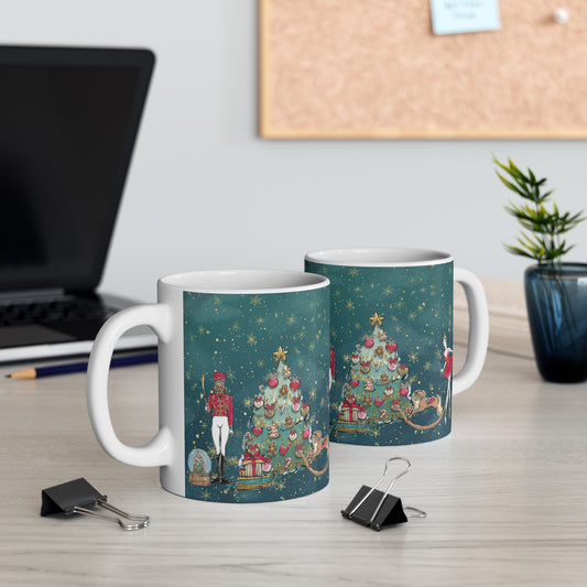 Personalized Nutcracker Mug 11oz - Emerald Green Nutcracker Ballet Mug