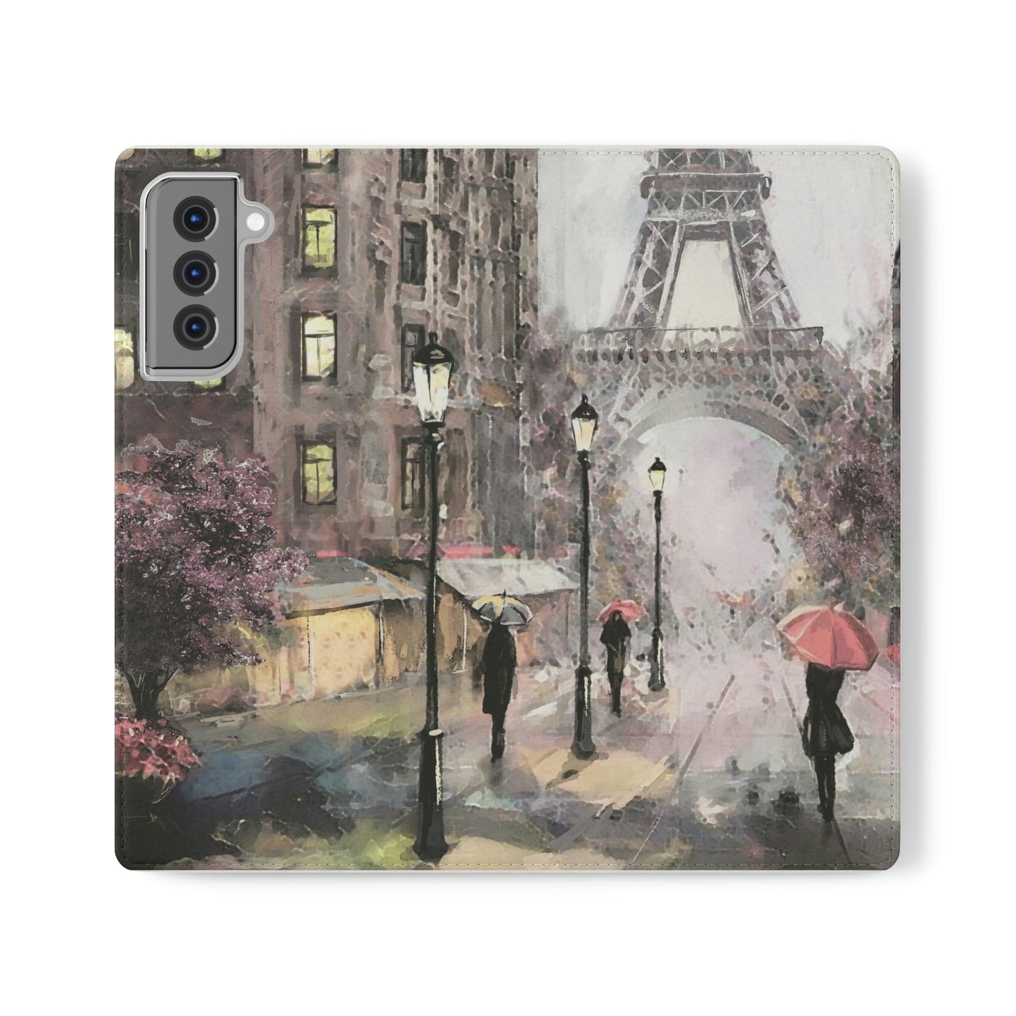 Personalized Eiffel Tower Paris Painting Phone Case, Folio Phone Case, Paris France Smart Phone Folding Case