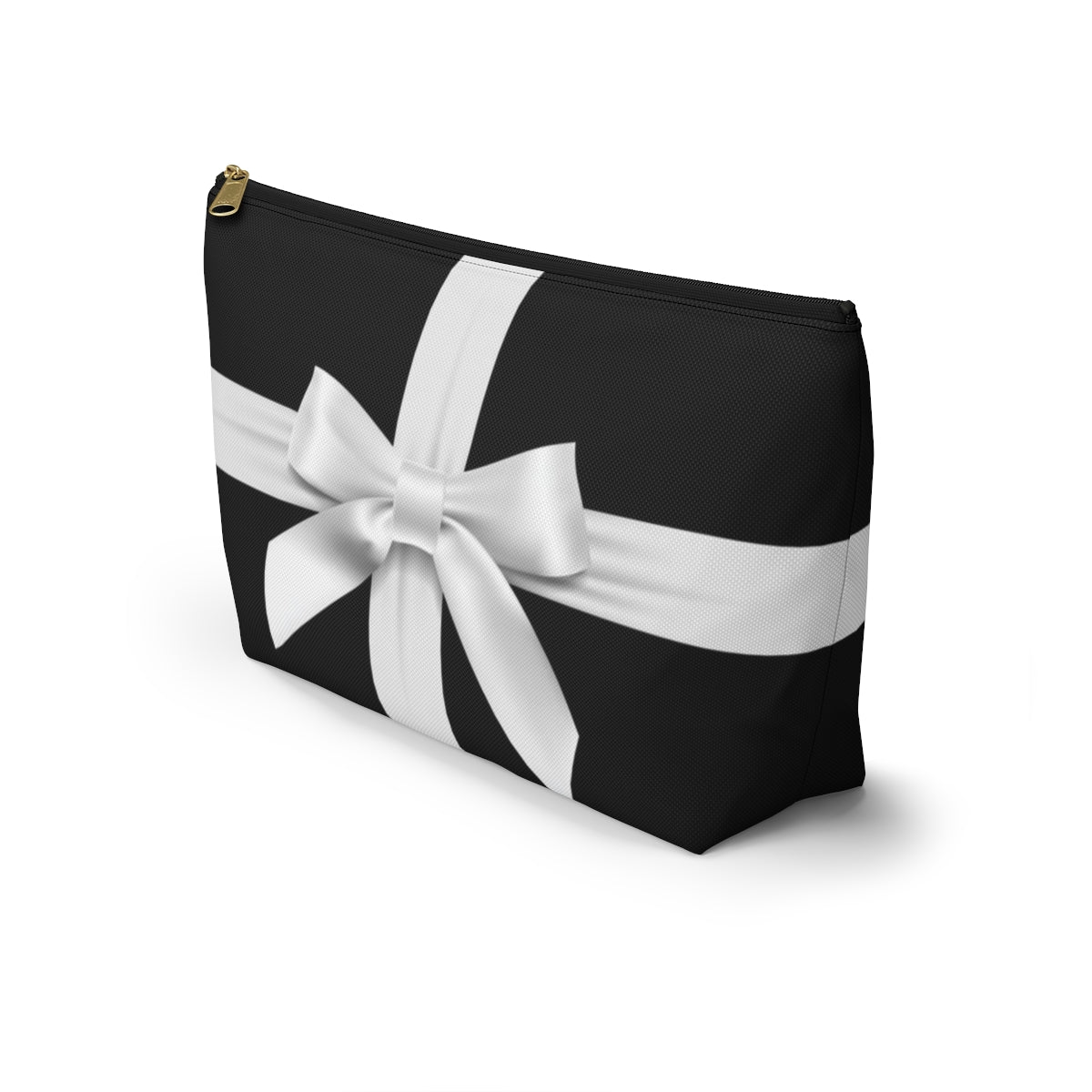 Little Black Box Cosmetic Pouch w T-bottom, Accessory Pouch