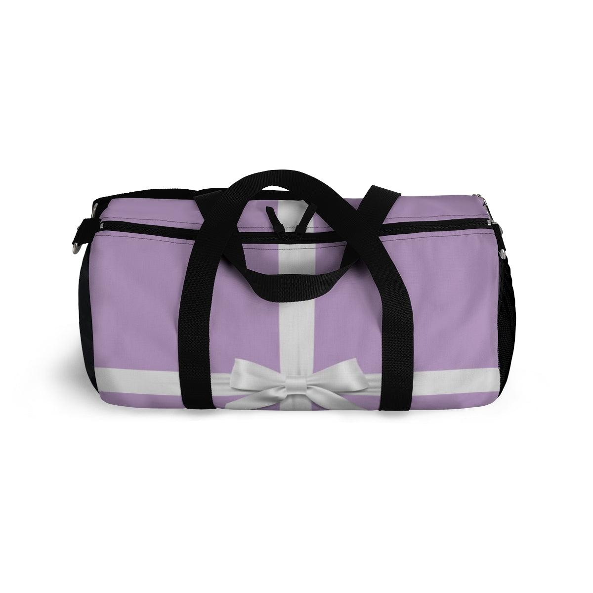 Personalized Little Lavender Box Duffel Bag - White Bow