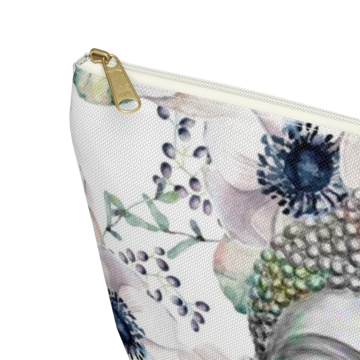 Buddha Cosmetic Pouch w T-bottom, Accessory Pouch - Buddha Flower