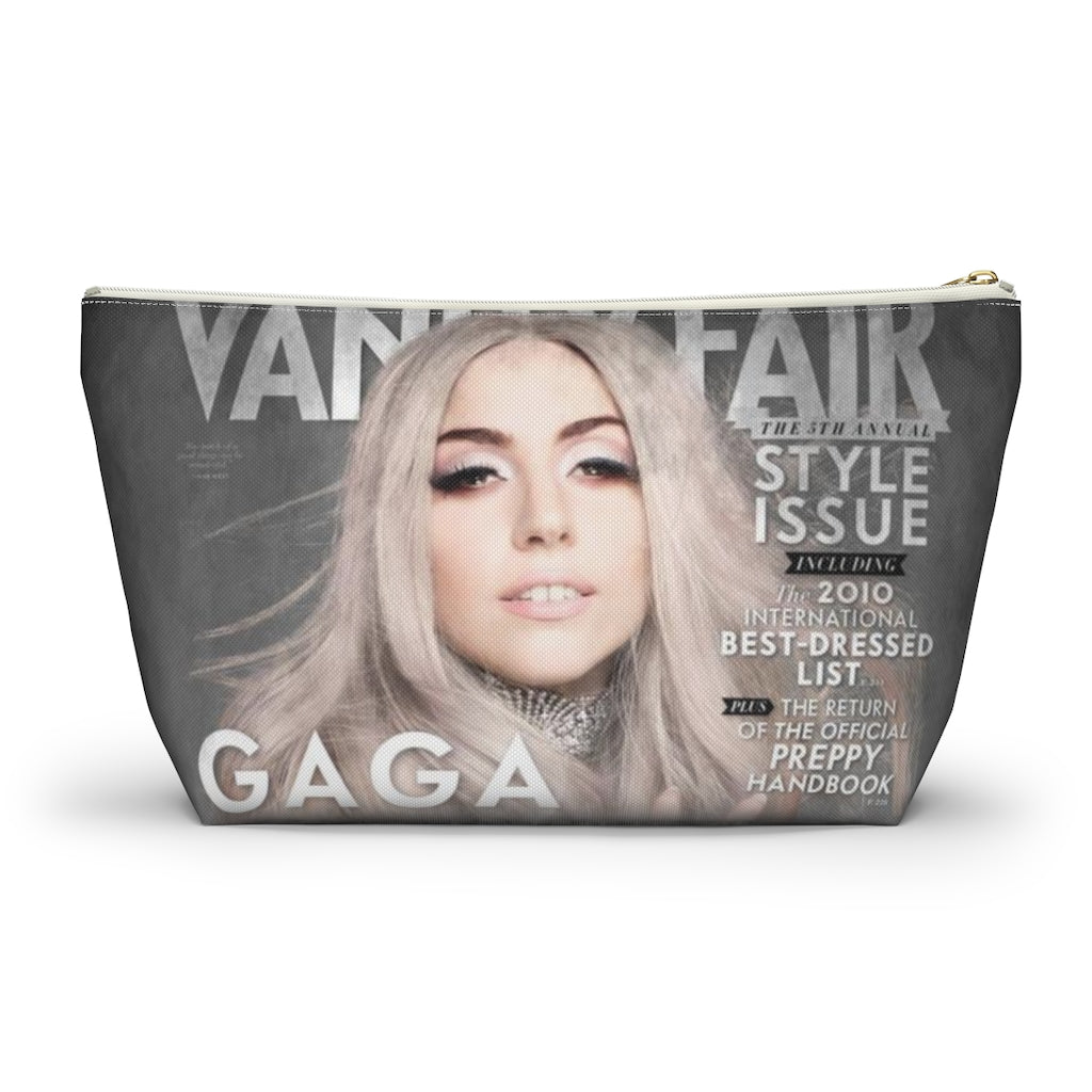 Lady Gaga Cosmetic Pouch w T-bottom, Accessory Pouch, Vanity Fair