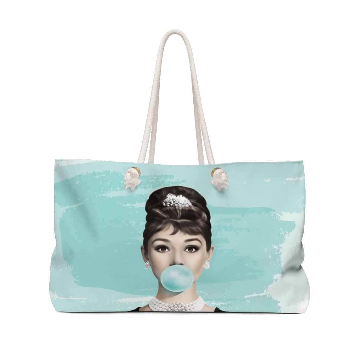 Audrey Hepburn Bubblegum Breakfast at Tiffany Weekender Bag