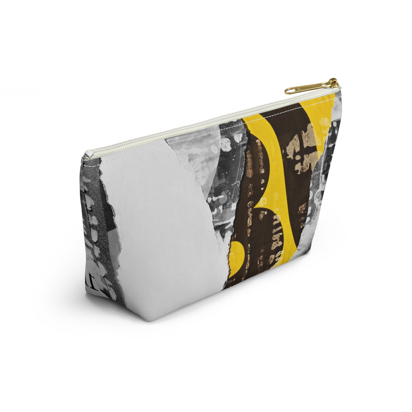 Urban Street Art Cosmetic Pouch w T-bottom, Accessory Pouch - Torn Poster Street Art Makeup Bag - BUS Bag 8