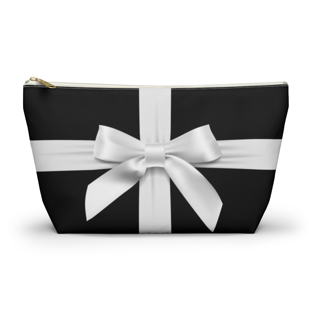 Little Black Box Cosmetic Pouch w T-bottom, Accessory Pouch