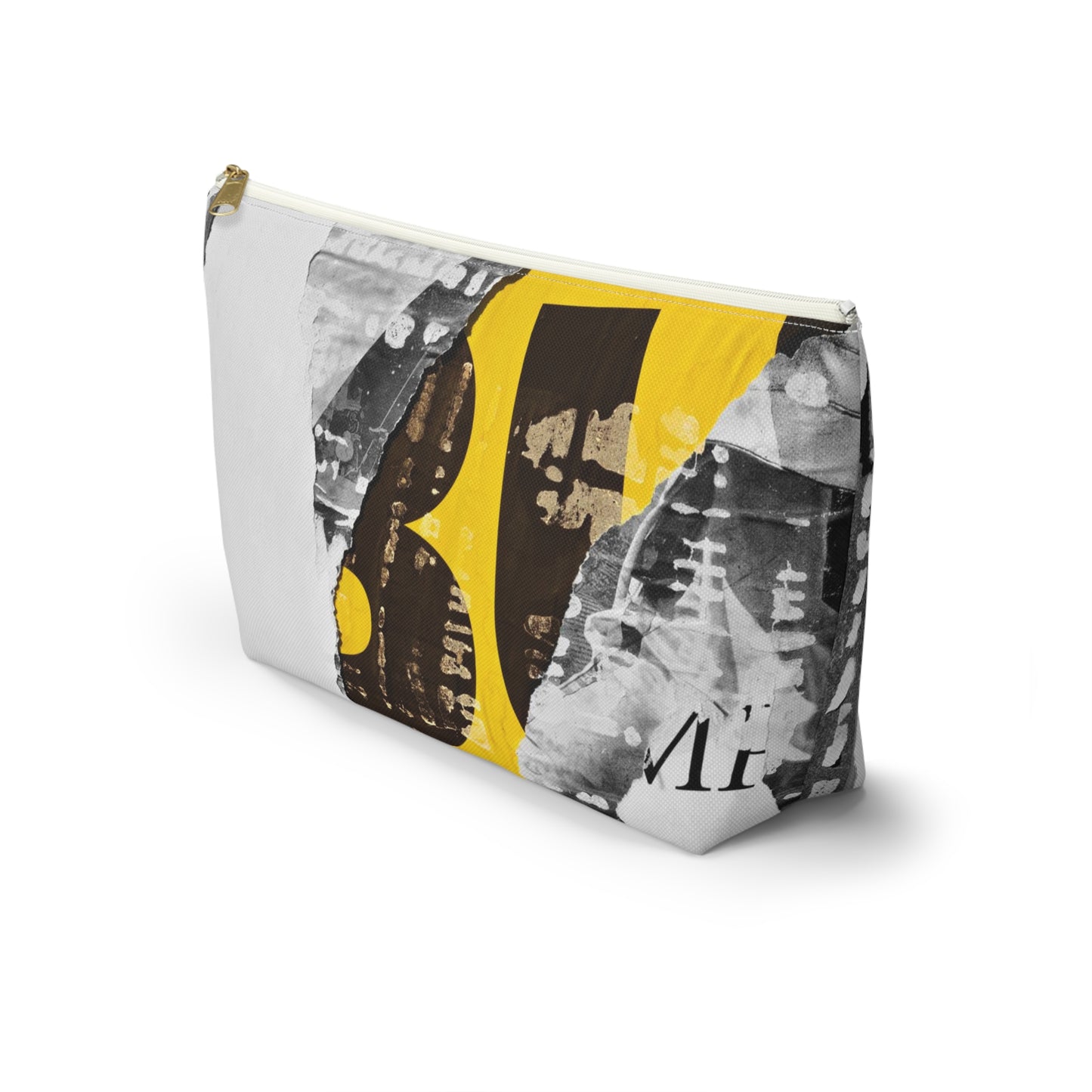 Urban Street Art Cosmetic Pouch w T-bottom, Accessory Pouch - Torn Poster Street Art Makeup Bag - BUS Bag 8